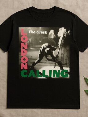 The Clash London Calling Punk T-Shirt Classic Rock Music Graphic Tee